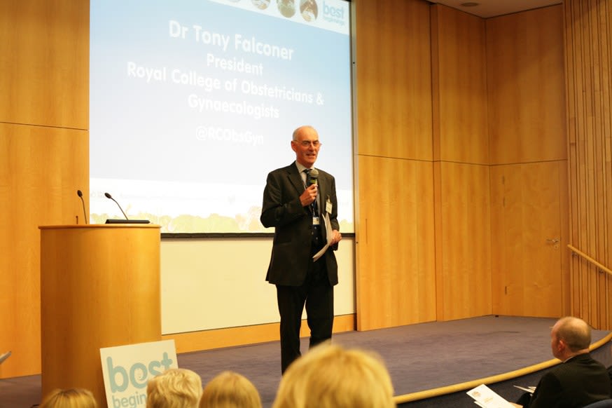 Dr Tony Falconer addresses the guests