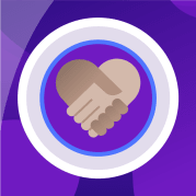 Pregnancy support icon two hands of different races holding