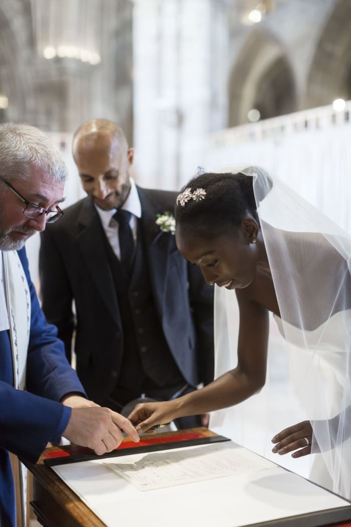 Eunice Olumide and Steve Frew wedding photo